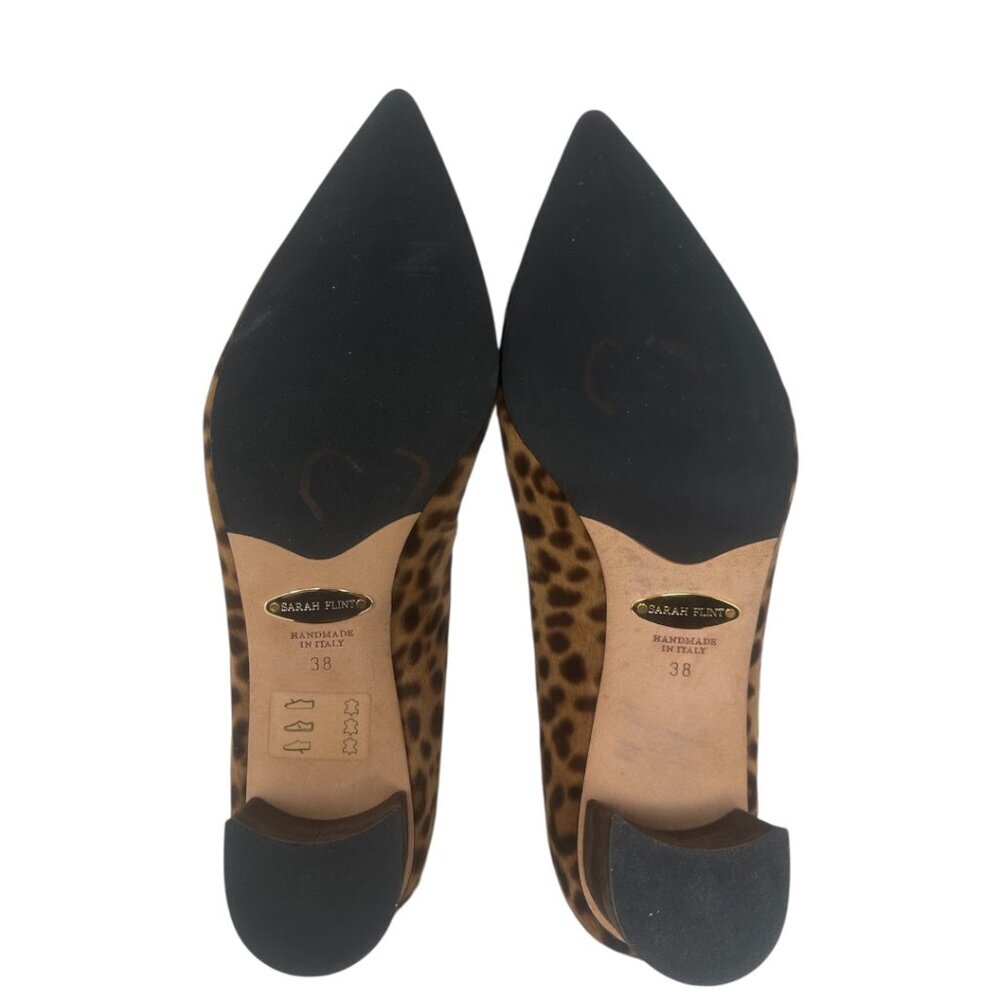 New Sarah Flint Perfect Emma Chocolate Leopard Haircalf Pointed Toe 50mm Pumps 8 - Picture 11 of 15